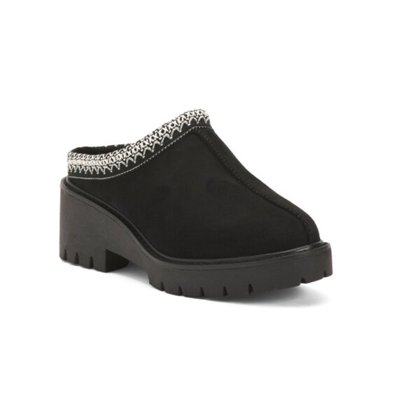 ANNE KLEIN Black Daylin Platform Clogs - Picture 1 of 2